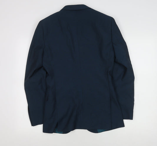 ONESIX5IVE Men's Blue Slim Fit Blazer 34R