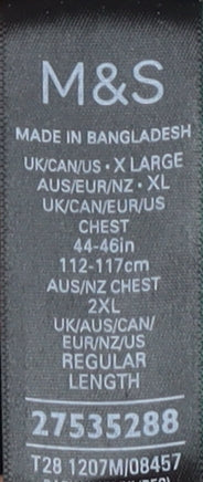 Marks and Spencer Men's Black XL 1/2 Zip Sweatshirt