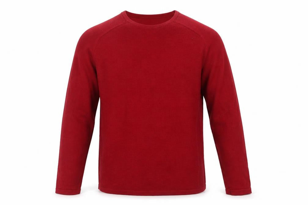 Front view of Red Herring Men's Medium Red jumper