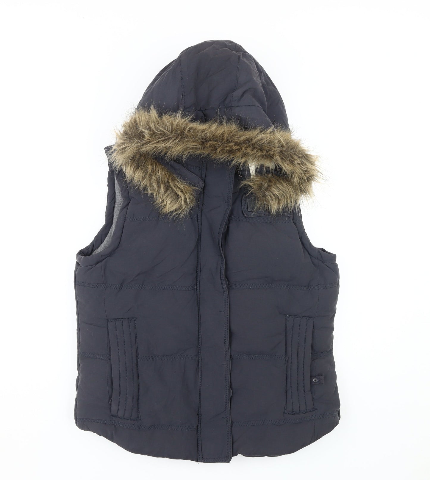 Superdry Women’s Black Hooded Waistcoat L