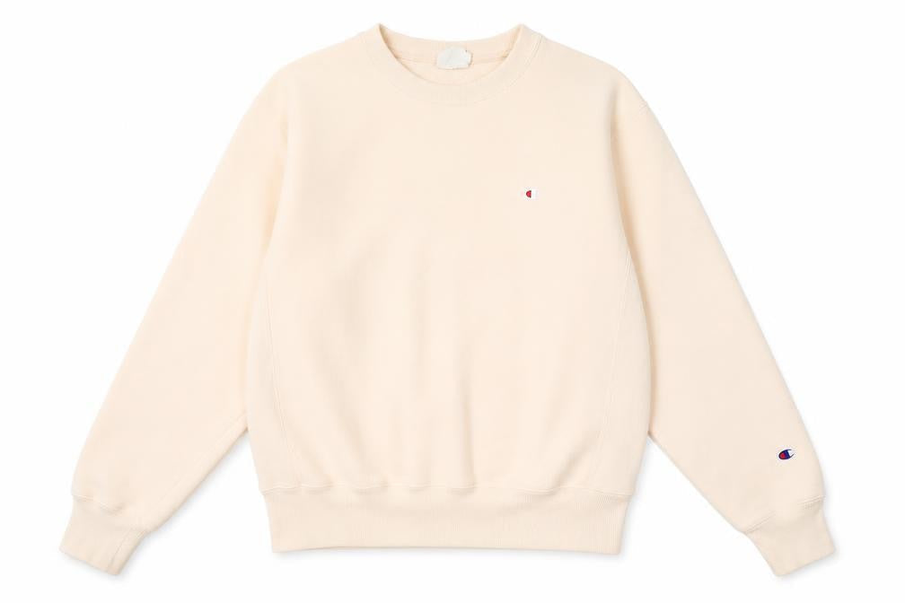 Unisex Adults UK S Regular Champion Beige Pullover Sweatshirt