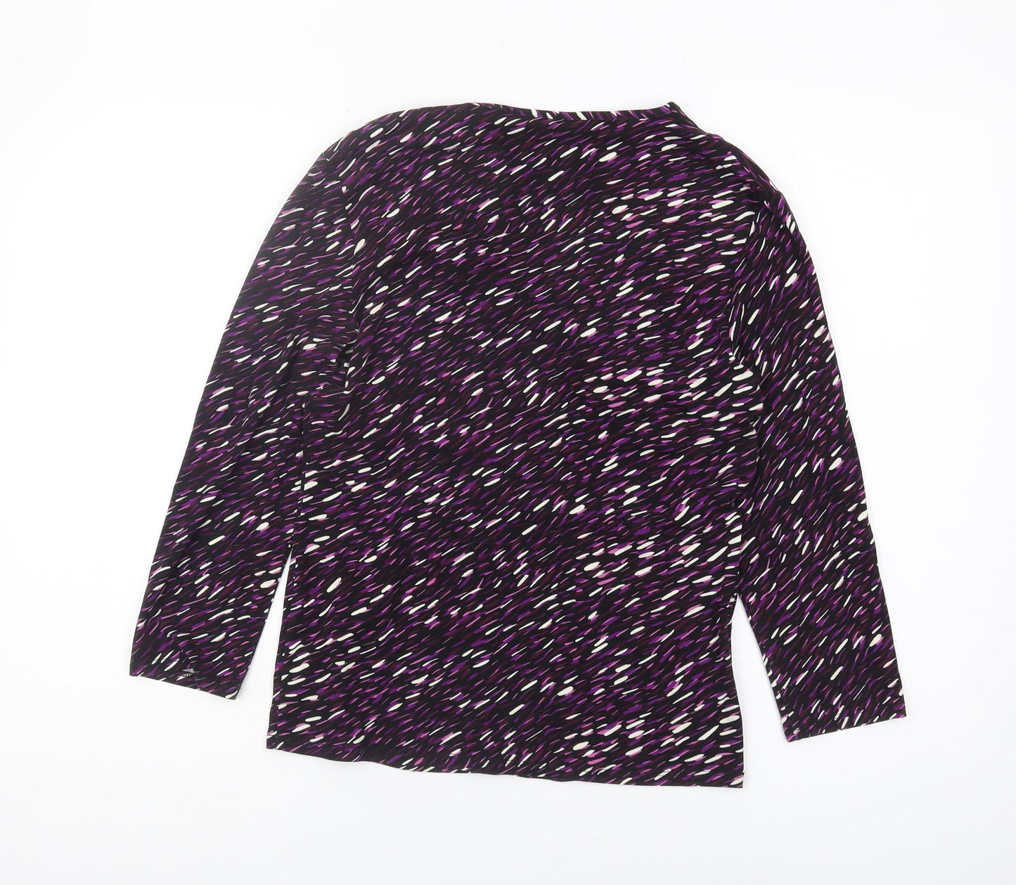Women's Multicoloured V-Neck Long Sleeve Top Size S