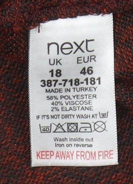 Next Women's Red Pullover Jumper, Size 18