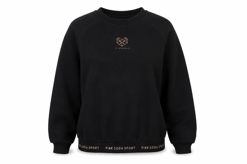 Pink Soda Women's Black Raglan Sweatshirt Size 6