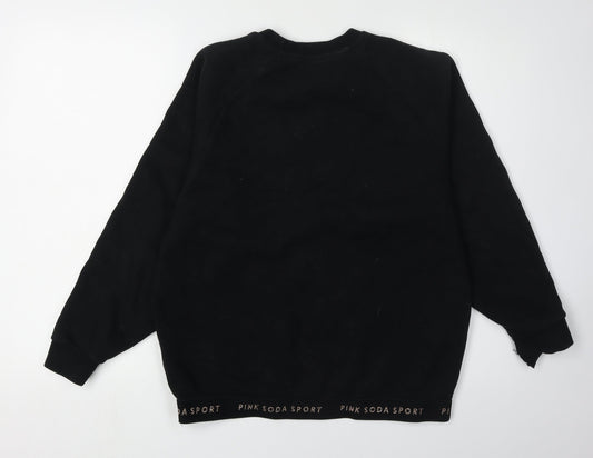 Pink Soda Women's Black Raglan Sweatshirt Size 6