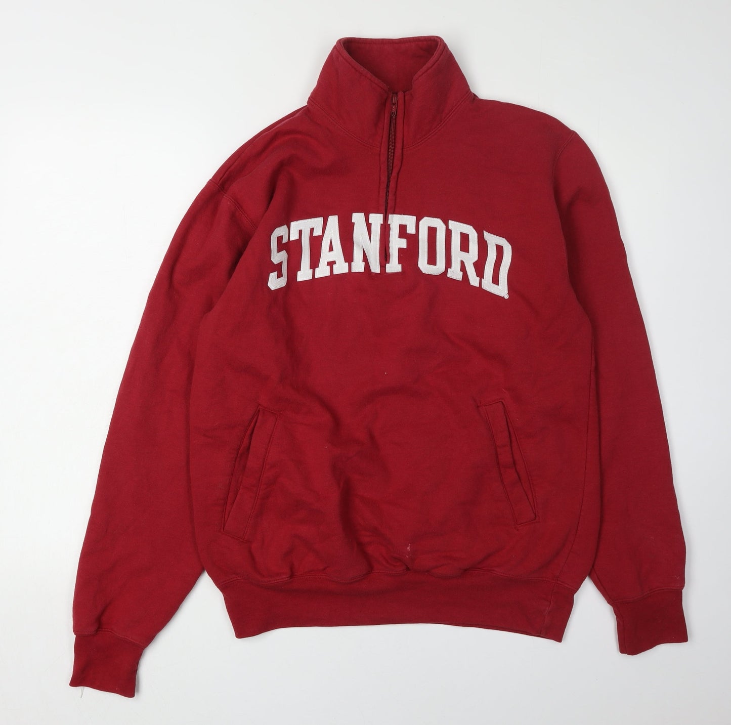 Champion Red Pullover Sweatshirt M - Unisex College Style