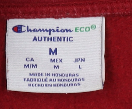 Champion Red Pullover Sweatshirt M - Unisex College Style