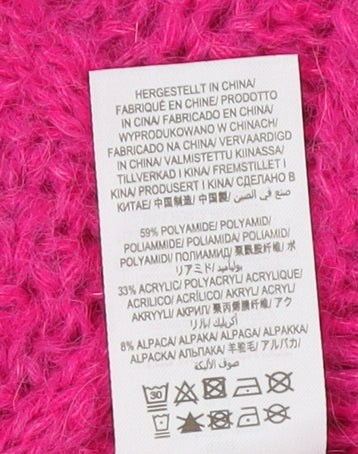 Boden Teens Pink Roll Neck Cable-Knit Jumper L