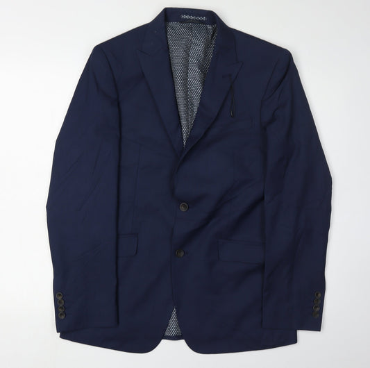 Marks and Spencer Men's Blue Suit Jacket, Size 38, Regular Fit