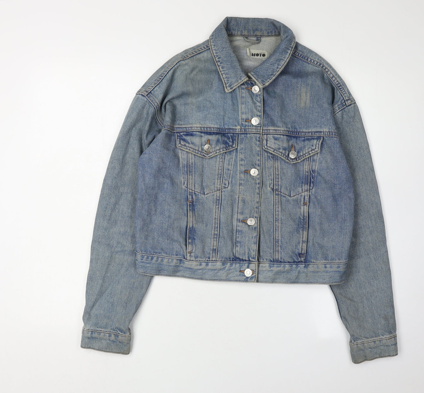Topshop Women Blue Denim Jacket Size 10