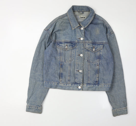 Topshop Women Blue Denim Jacket Size 10