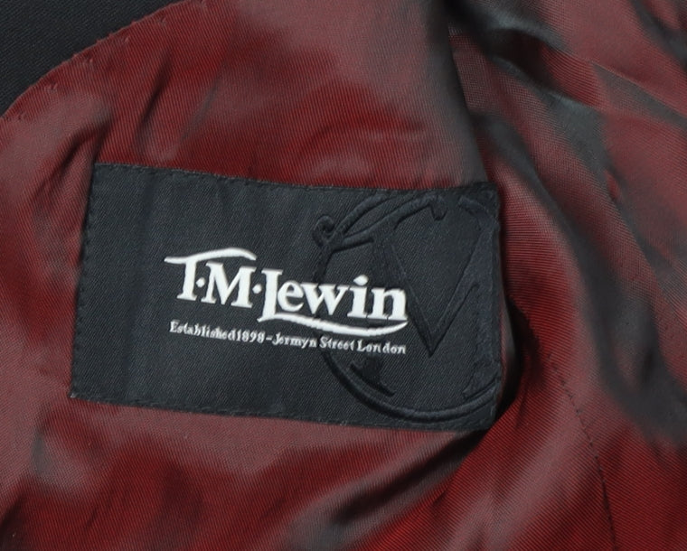 T.M. Lewin Men's Black Blazer 36S Formal Jacket