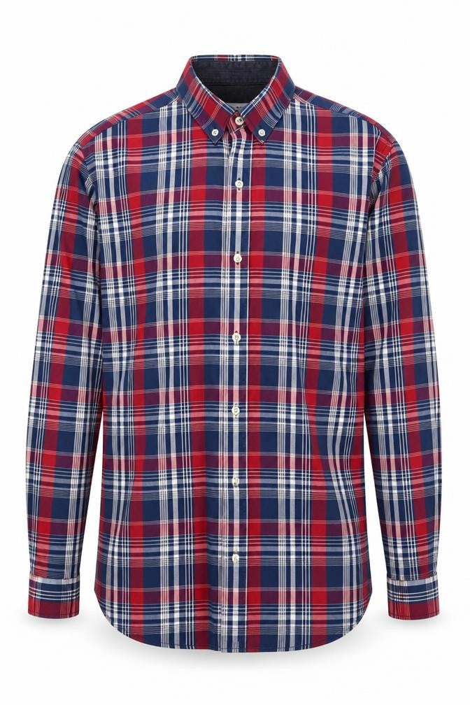 Next Men's Multicoloured Plaid Button-Up Shirt