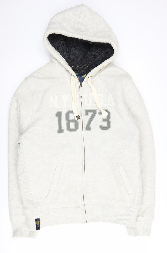 Lee Cooper Men's Ivory L Full Zip Hoodie