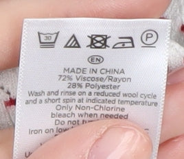 Hobbs Women's White Striped Jumper, Medium, Long Sleeve