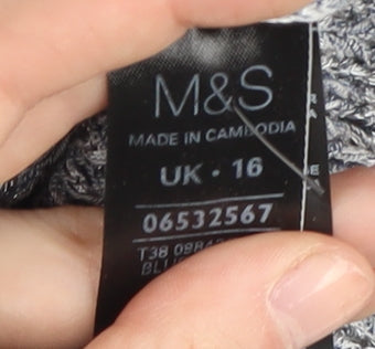 Marks and Spencer Women's Grey Pullover Jumper Size 16