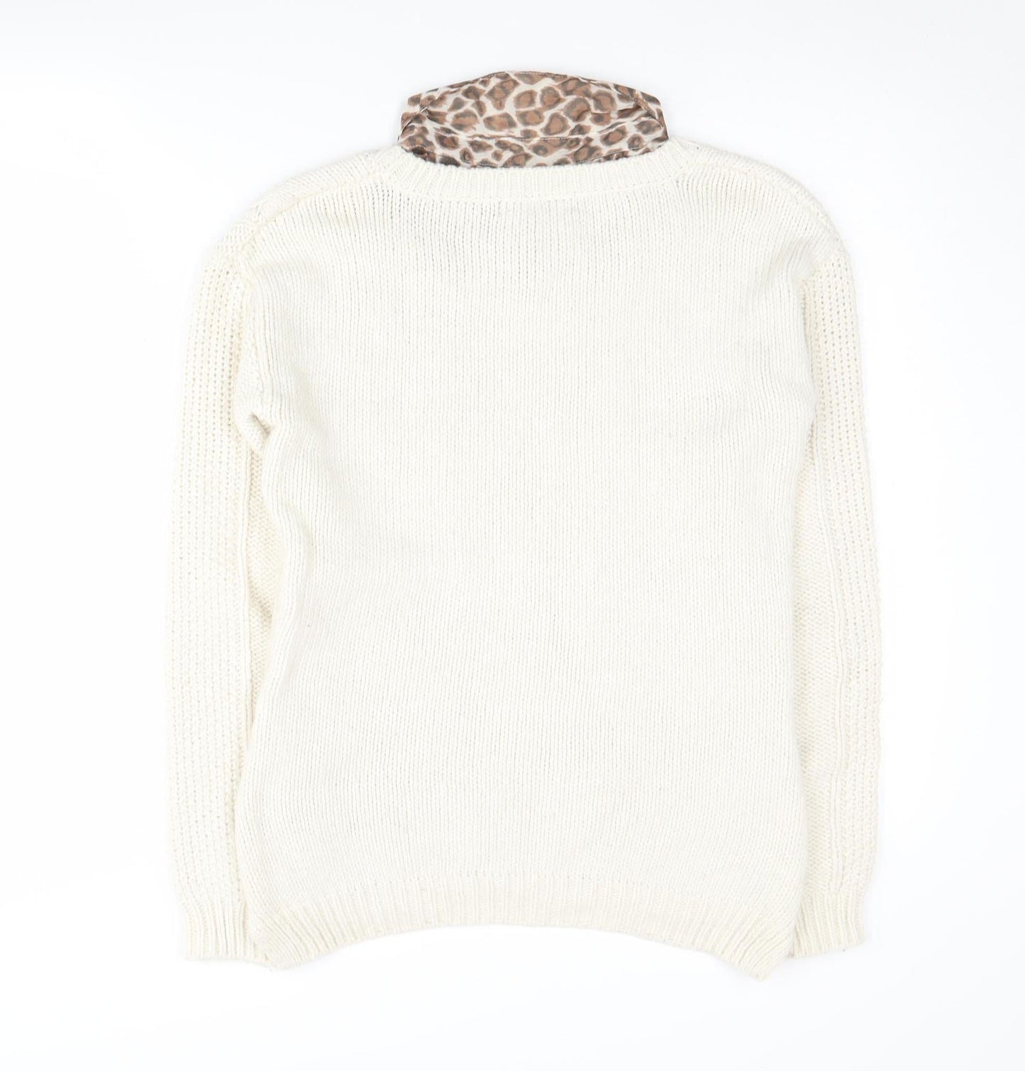 Next Women's Ivory Cable-Knit Pullover Jumper, Size 8