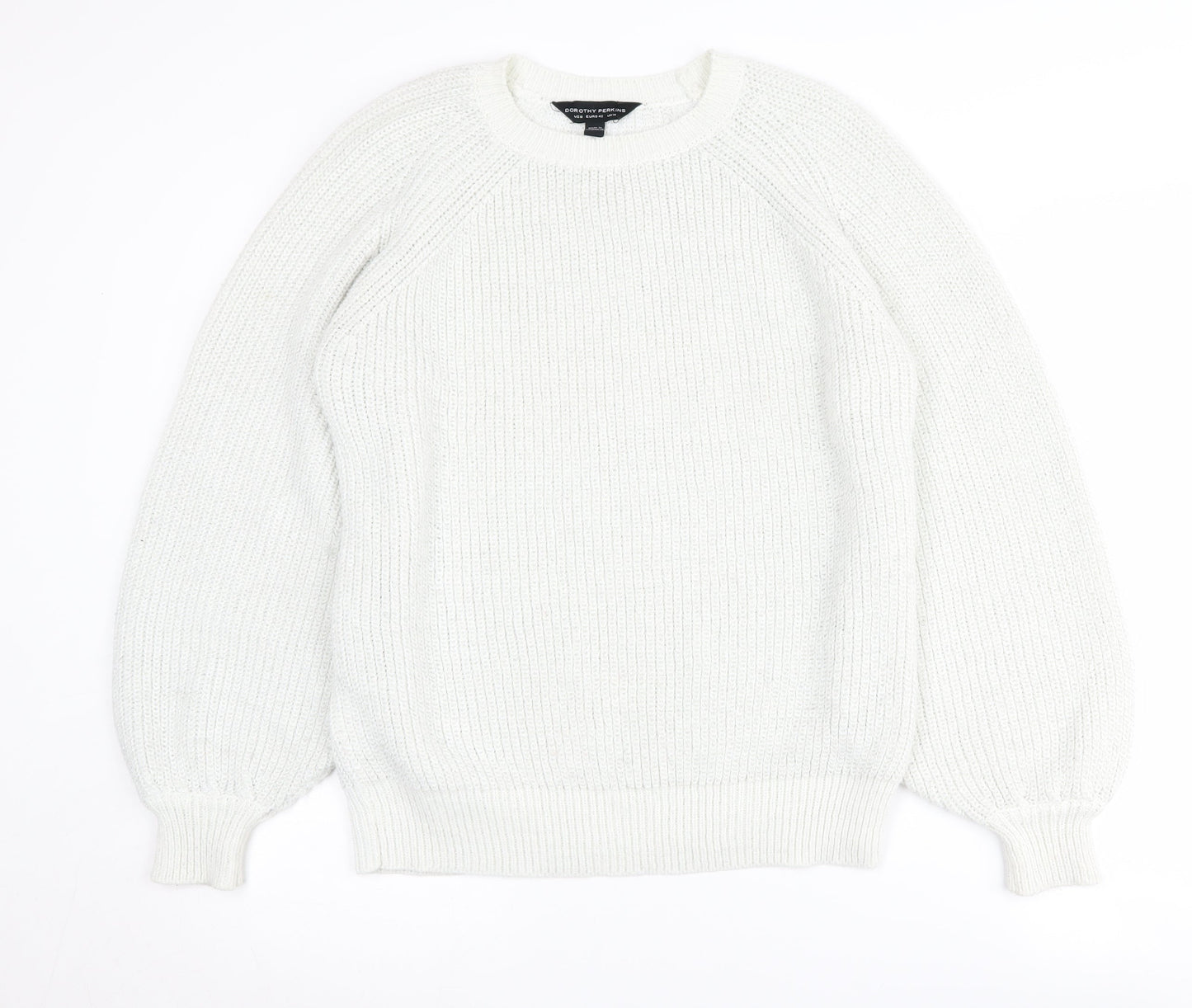 Dorothy Perkins Women's White Pullover Jumper UK 14