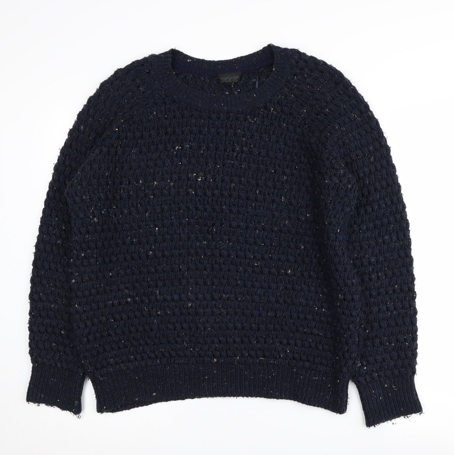 Topshop Women's Blue Crew Neck Pullover Jumper Size 10