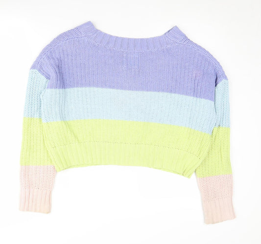 Hollister Women's Multicoloured XS V-Neck Pullover Jumper