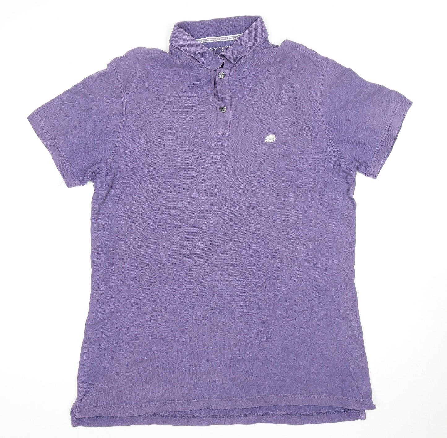 Banana Republic Men's Purple Cotton Polo Shirt L