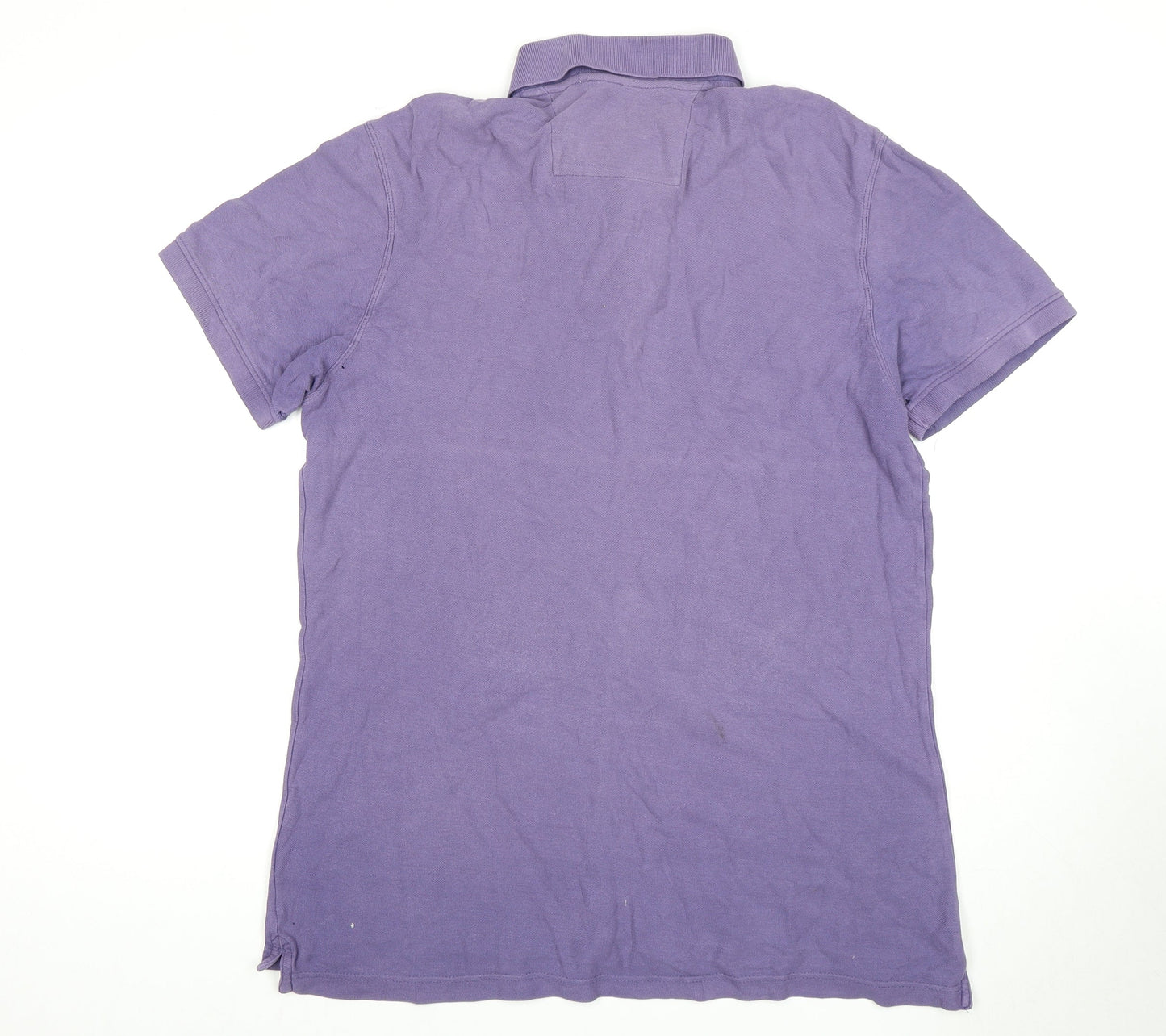 Banana Republic Men's Purple Cotton Polo Shirt L