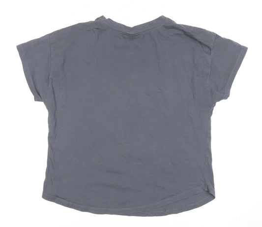 Zara Girls' Grey Graphic Print T-Shirt, Size 11-12 Years