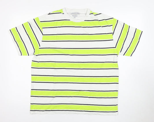 Another Influence Men's Striped T-Shirt Medium Multicoloured