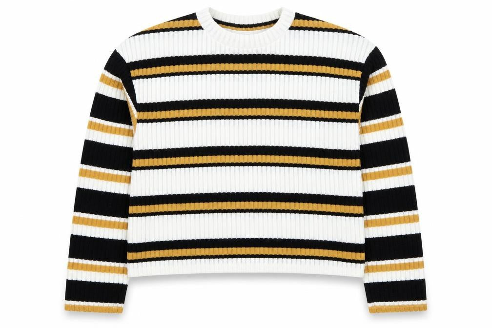Topshop Women's Multicoloured Striped Pullover Jumper