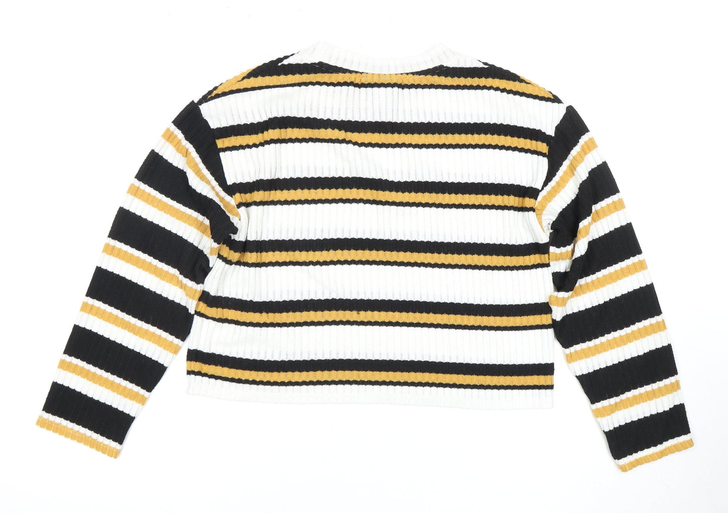 Topshop Women's Multicoloured Striped Pullover Jumper