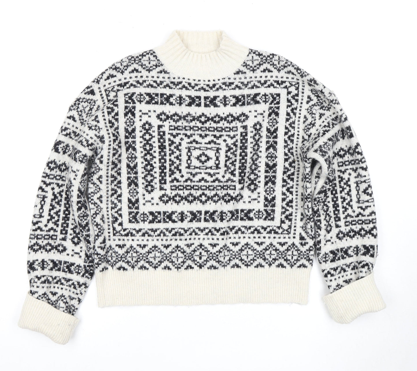 Oasis Women's Multicoloured Geometric Pullover Jumper S