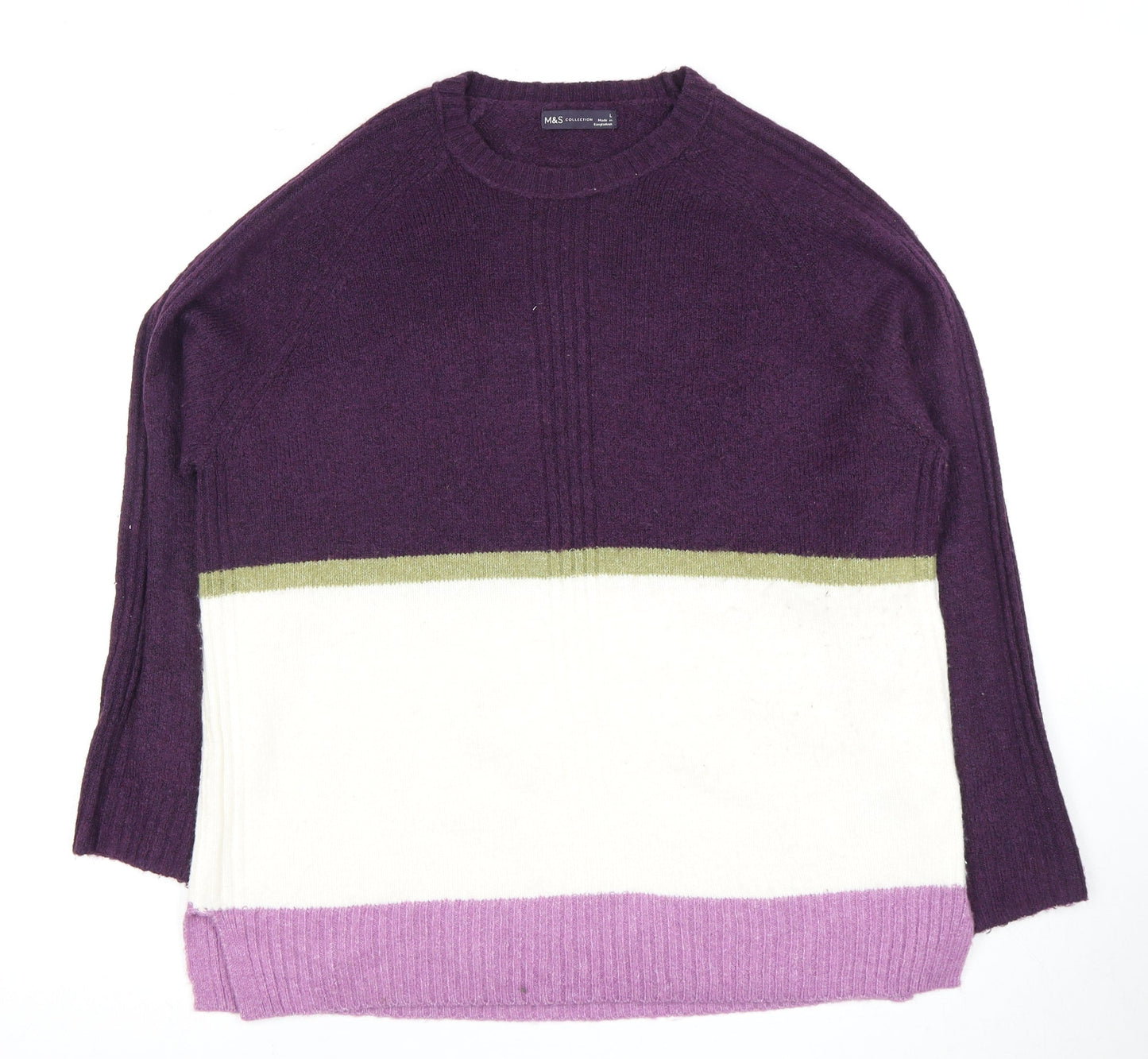 Marks and Spencer Women's L Purple Knit Pullover Jumper