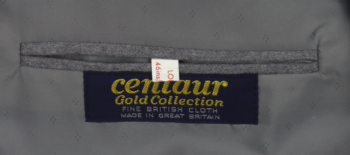Centaur Gold Men's Grey Double-Breasted Blazer 46 Long