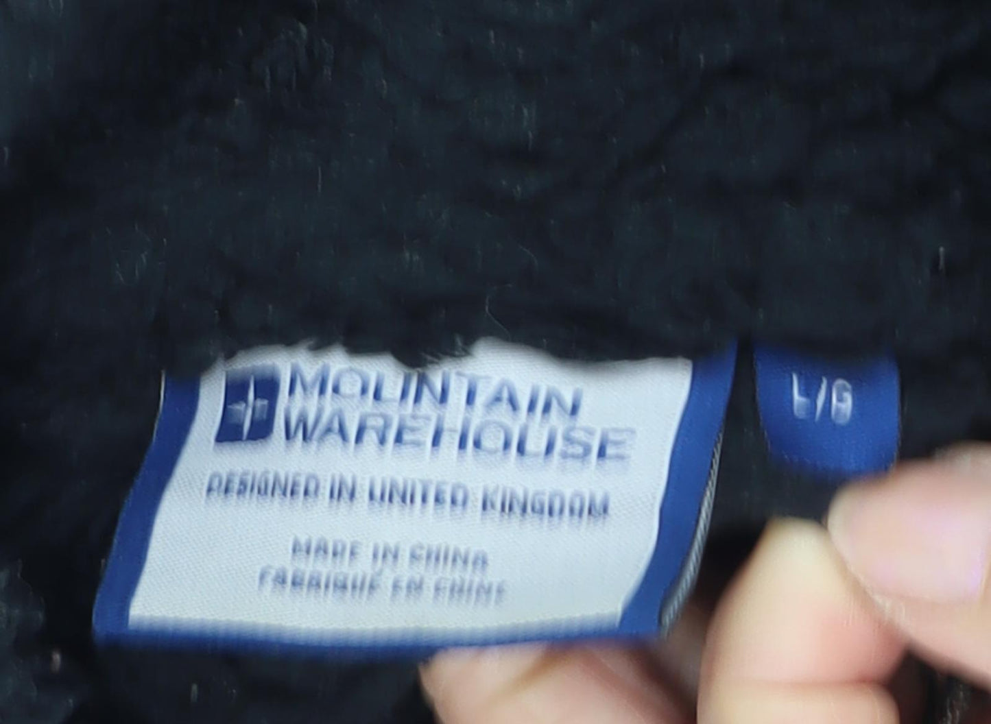 Mountain Warehouse Black Fleece Zip Sweatshirt L