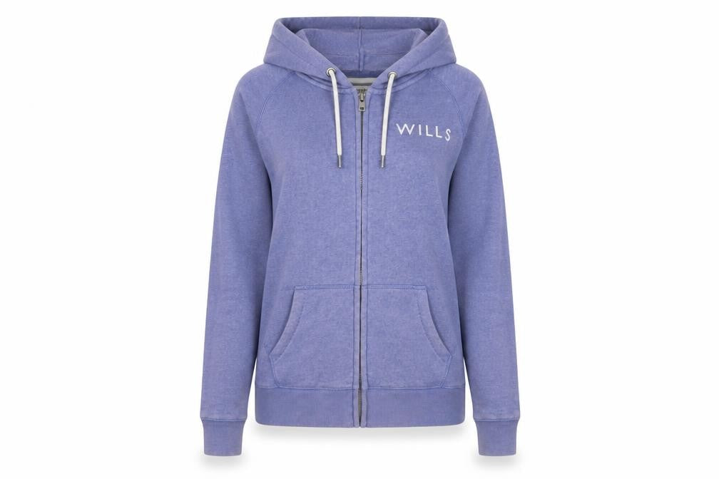 Womens UK 8 Regular Jack Wills Blue Full Zip Hoodie