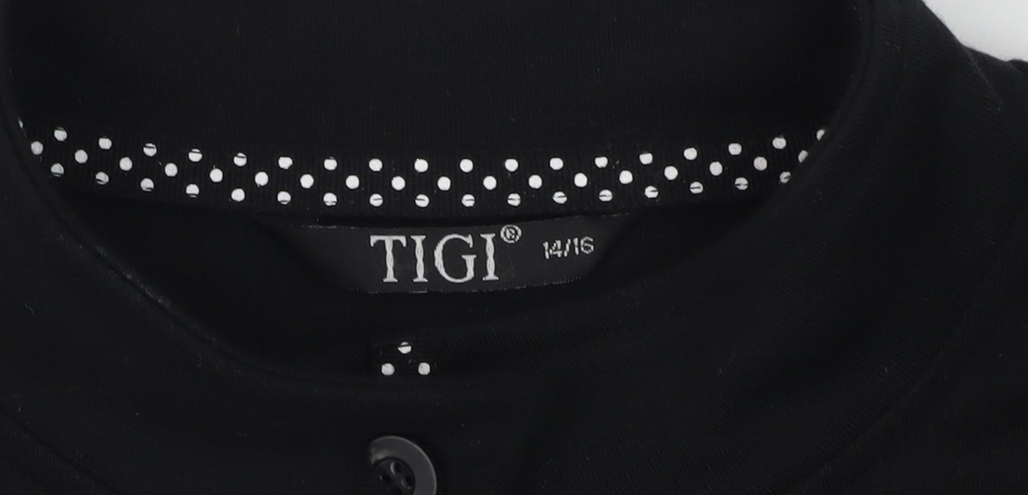 TIGI Womens Black Sleeveless Waistcoat - Size M