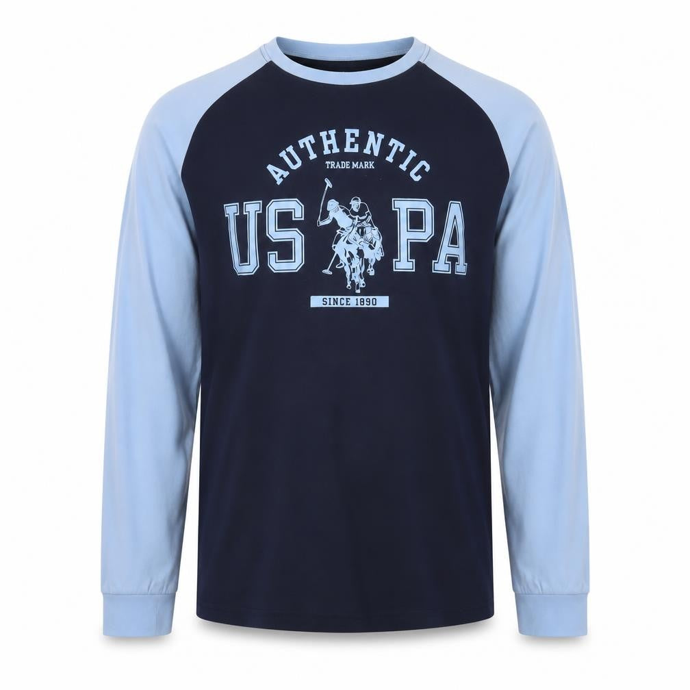 U.S. Polo Assn. Boys Blue Graphic T-Shirt Size 12-13 Years