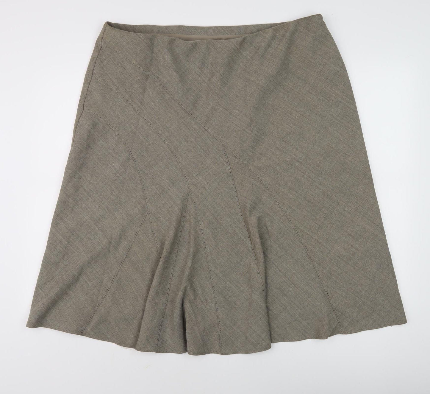 Marks and Spencer Women's Beige Knee Length Skirt Size 20