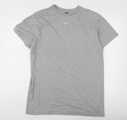 Nike Men's Grey Cotton T-Shirt, Medium - Classic Comfort