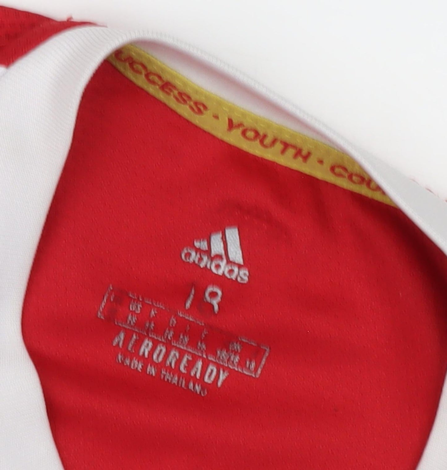 Adidas Boys Red Football Jersey T-Shirt, Size 18