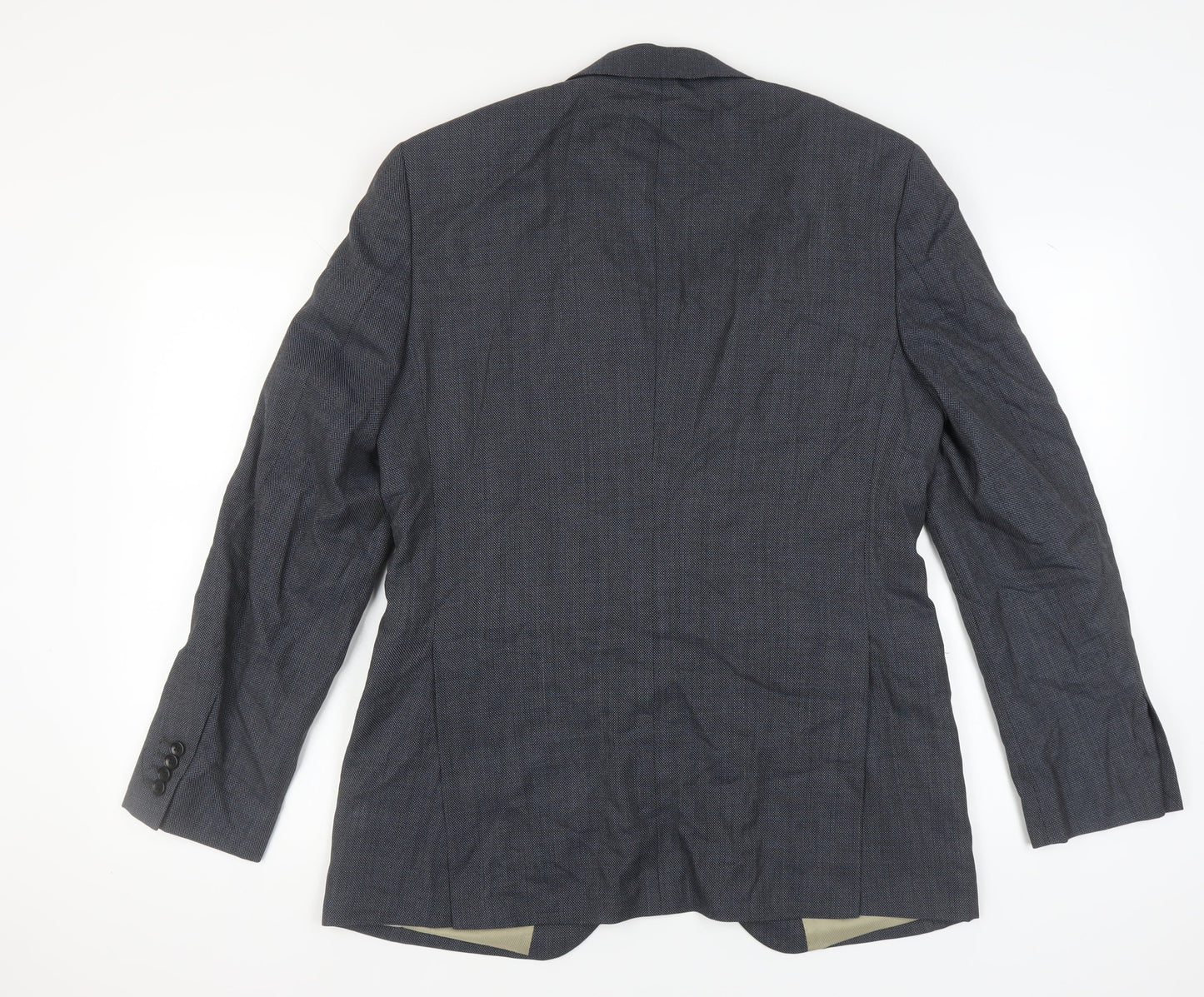 Corsivo Men's Grey Suit Jacket 40L Wool Formal Wear