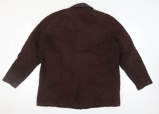 Thomas Nash Men's XL Brown Overcoat with Pockets