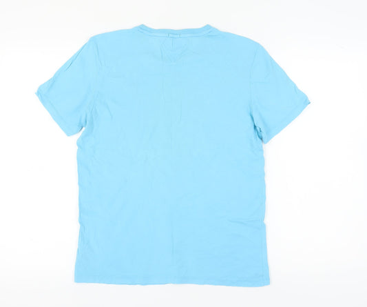 Tommy Hilfiger Men's Blue Crew Neck T-Shirt, Size 176