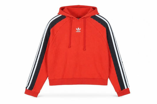 Womens UK 8 Regular adidas Red Pullover Hoodie