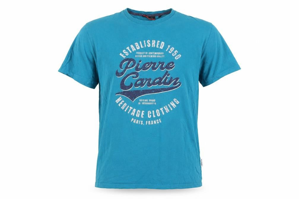Mens UK Size M Pierre Cardin Blue  Cotton T-Shirt