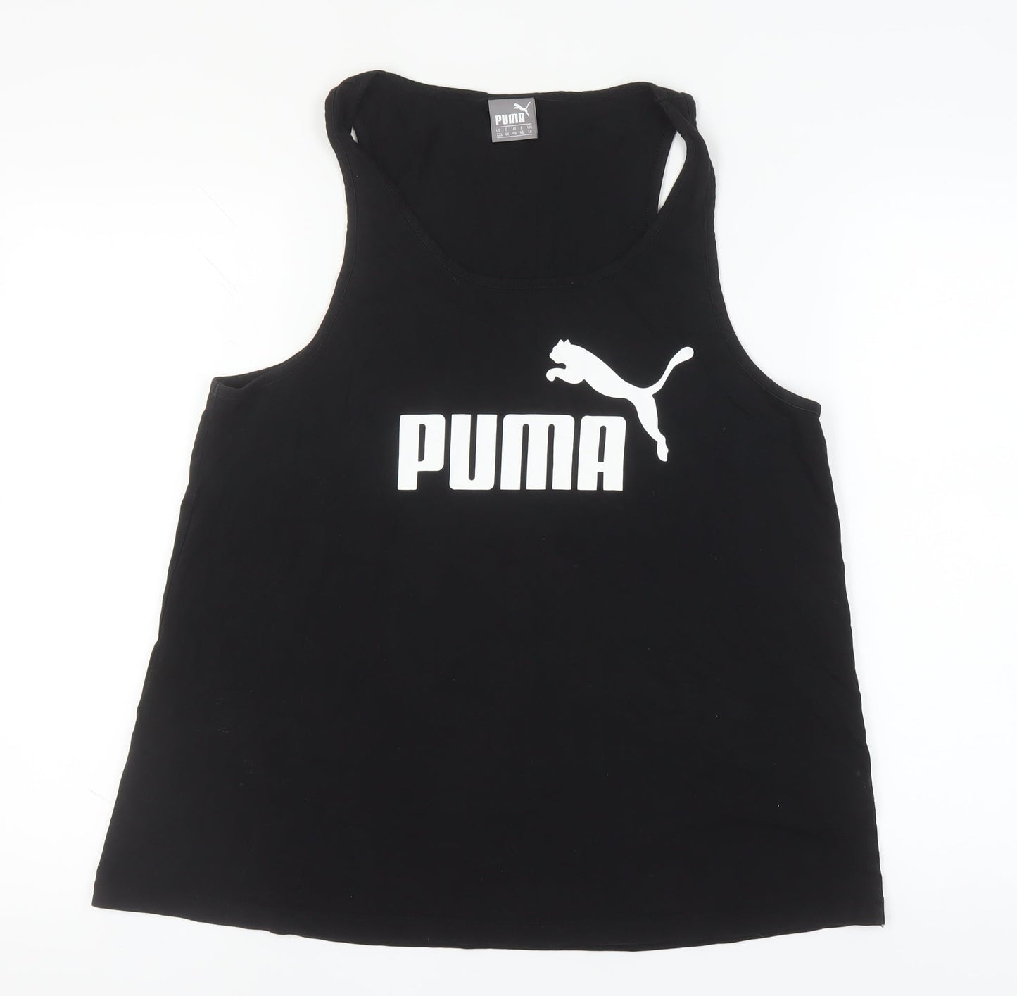 Puma Unisex Black Tank Top Size 18 Activewear