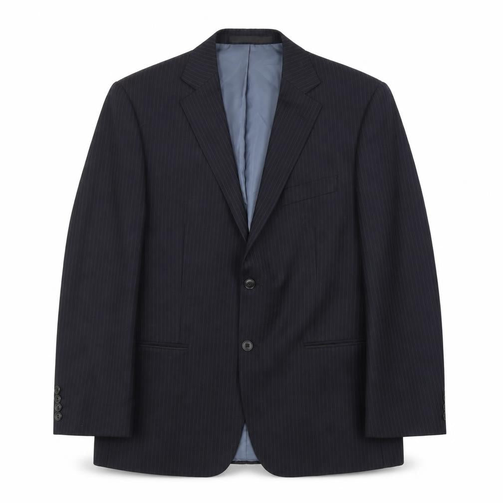 Marks and Spencer Men's Blue Striped Suit Jacket 40S