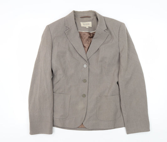 Next Women's Brown Blazer Size 10, Regular, Lined