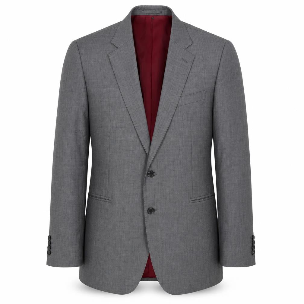 Mens 42 Chest Regular Jaeger Grey Two-Button Blazer