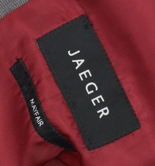 Jaeger Men's Grey Wool Blazer 42R Regular Fit
